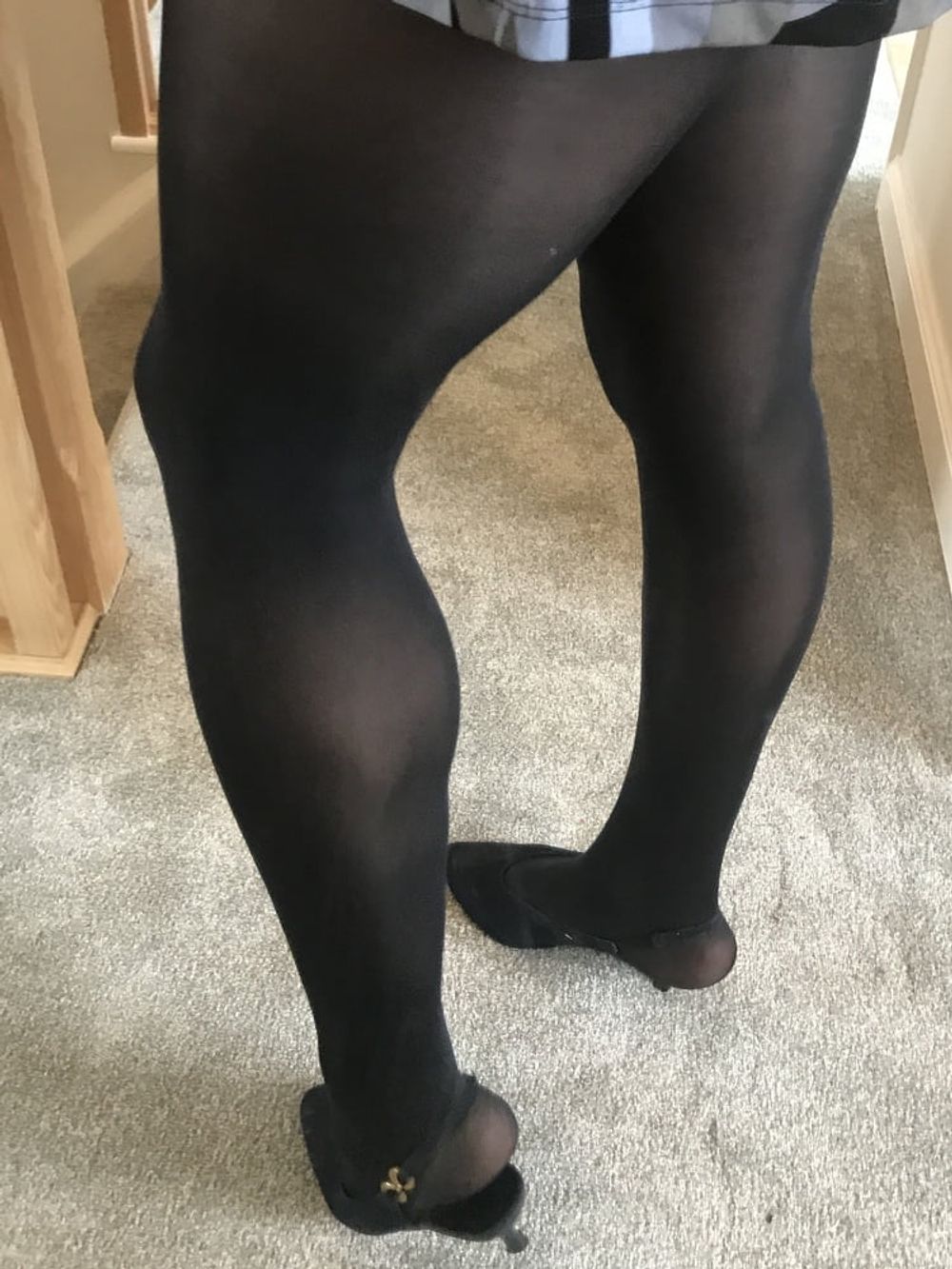 Blue opaque tights #4