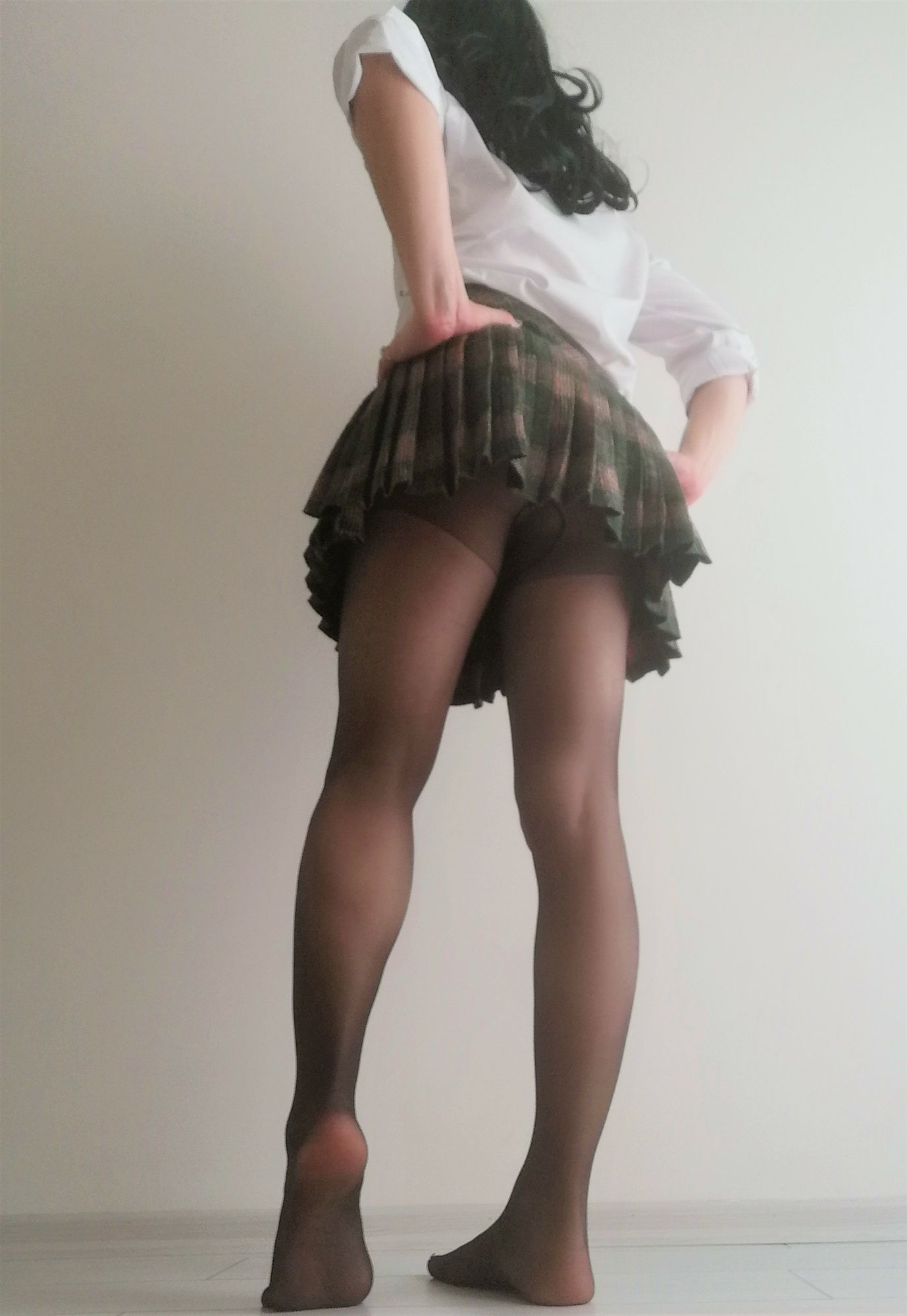 Black Pantyhose & Skirt #17