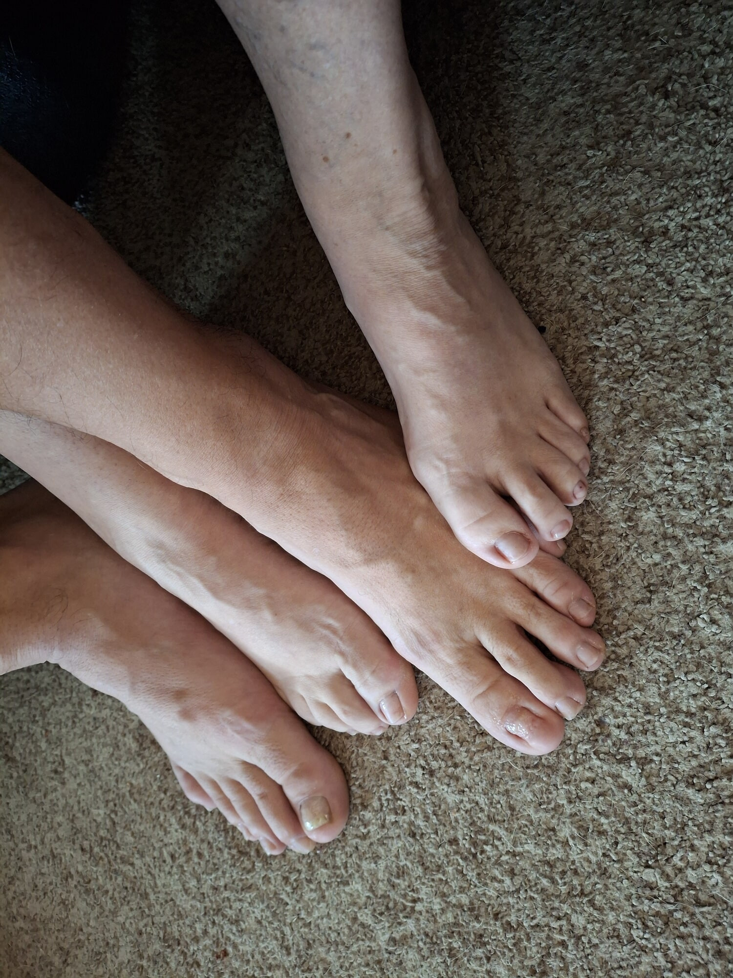 Showing off our un polished toes #6