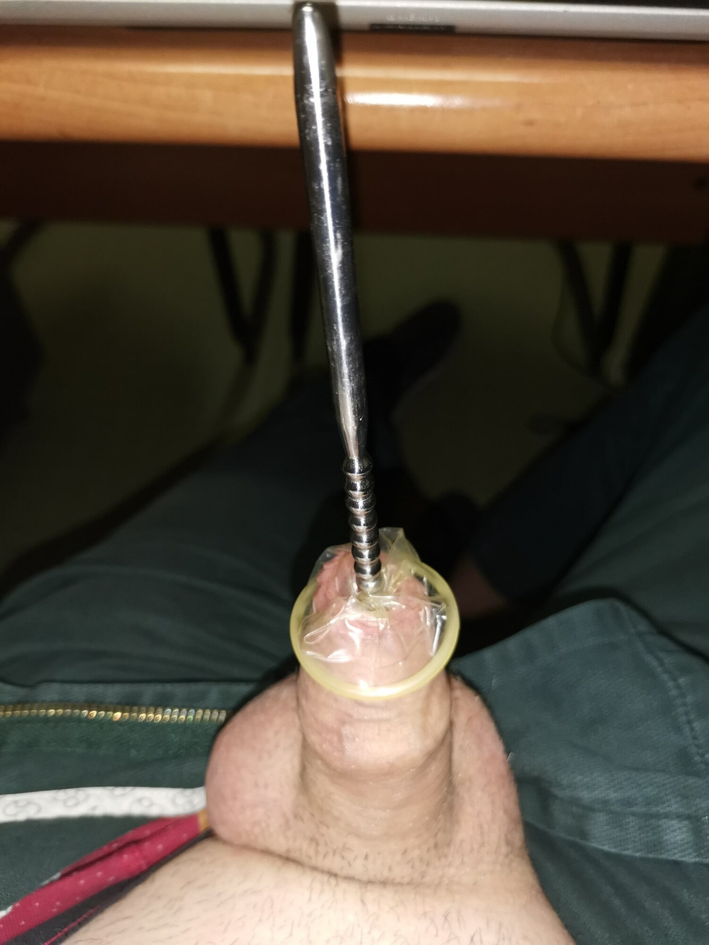 Sounding with condom