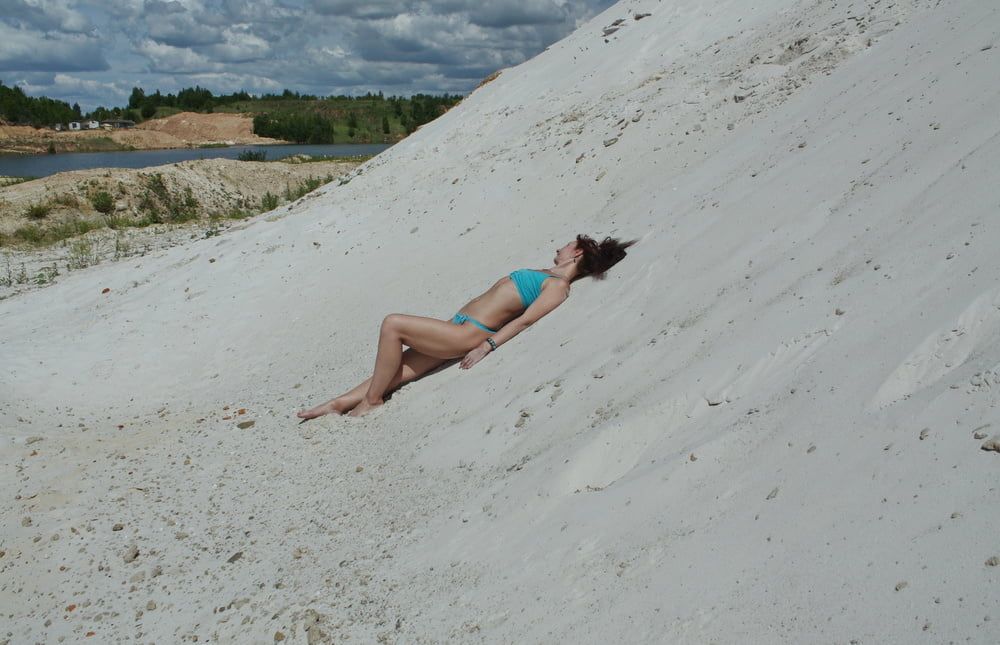On White Sand in turquos bikini #27