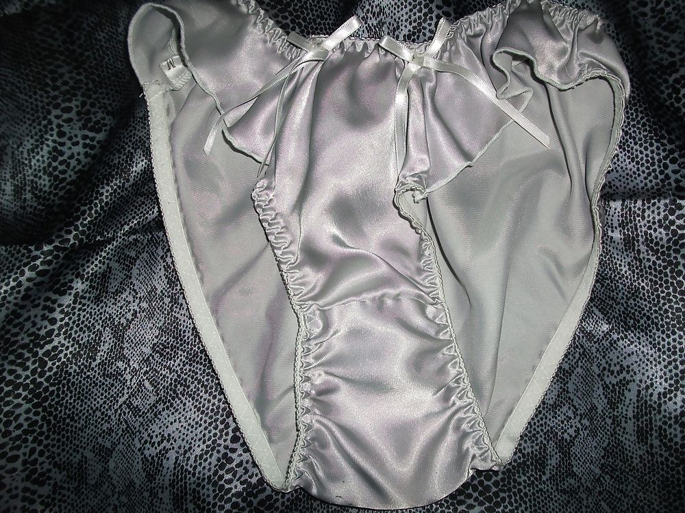 A selection of my wife's silky satin panties #29
