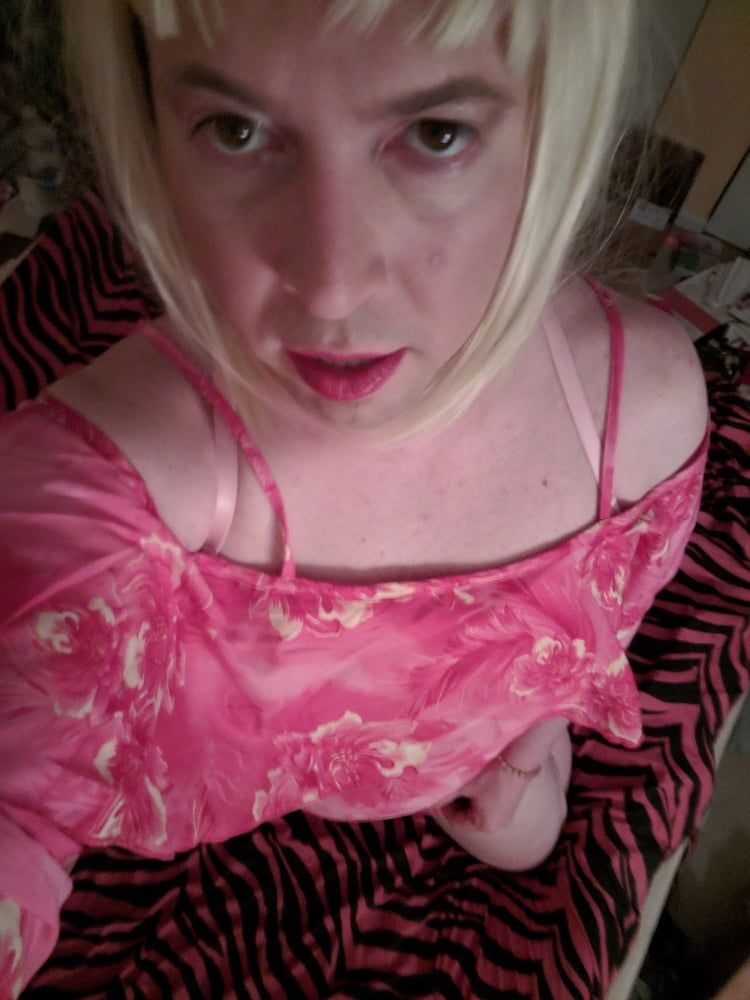 BBC Sissy Feels Cute in Pink Dress #4