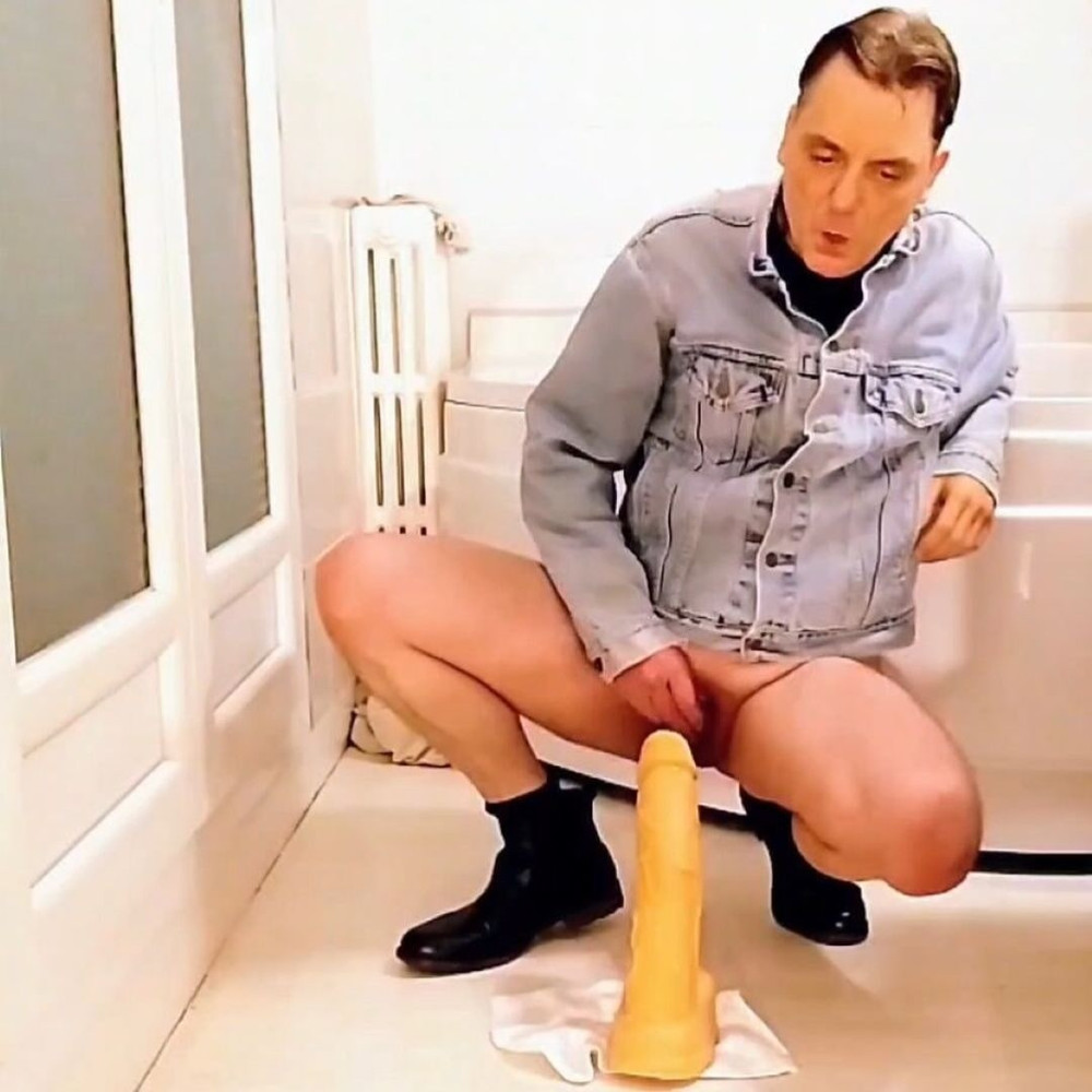 Fetish masturbation and dildo fuck in the bathroom #25