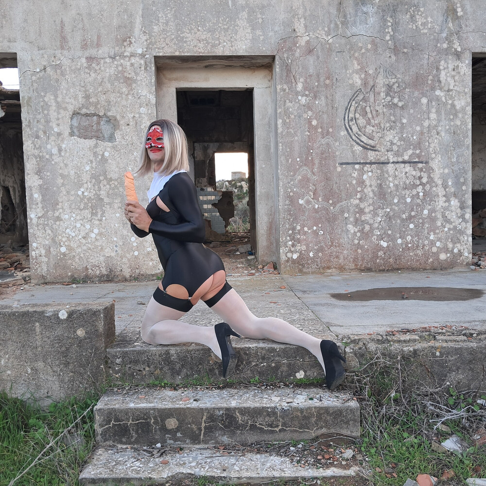 Kinky Perverted Nun in Nylon Stockings and High Heels #32