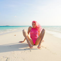 Vicky on the beach