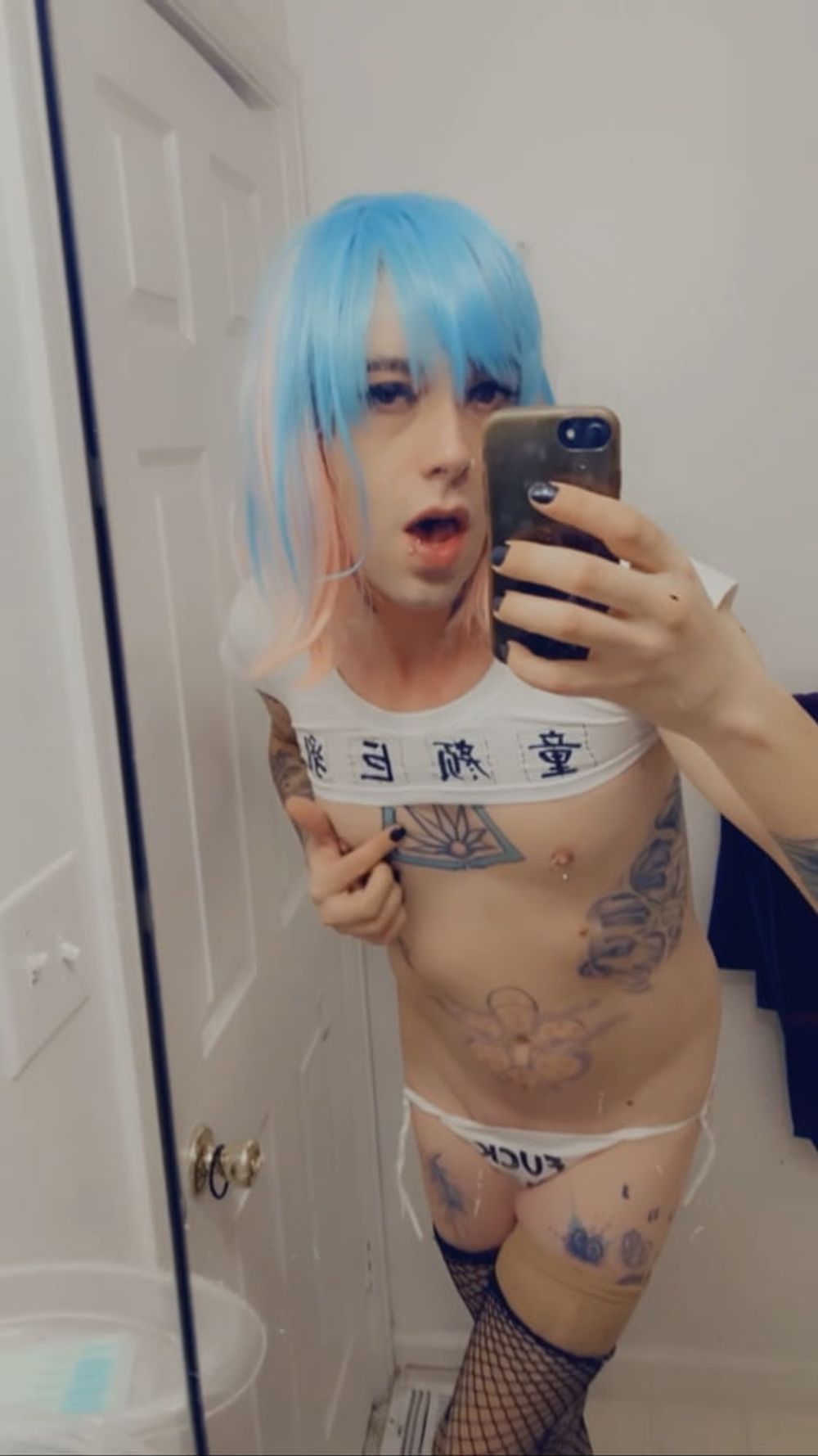 Cute Cosplay Trap in a Micro Bikini #8