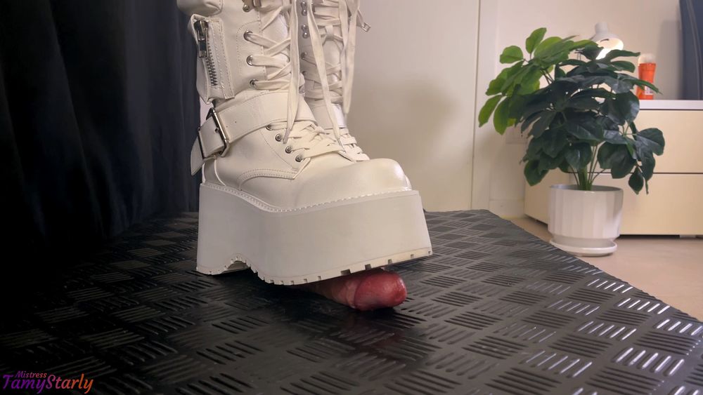 Friend's Sister Crushing Cock and Balls in Giant Boots #7