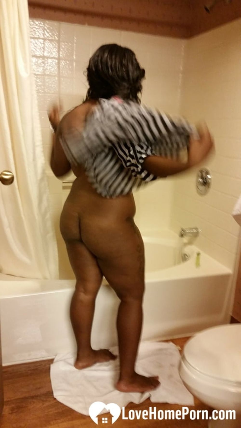 Black honey gets recorded as she showers #52