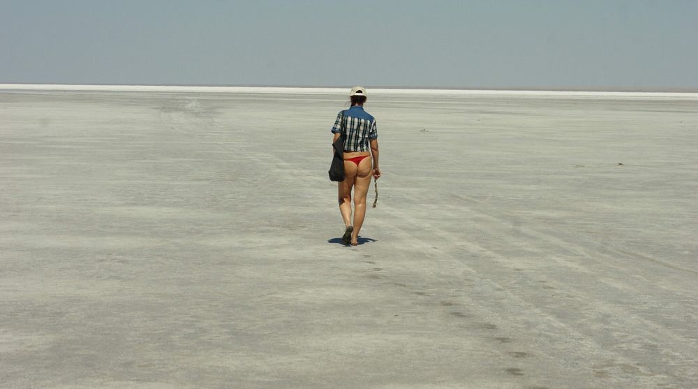 Lying on the salt lake Elton #2