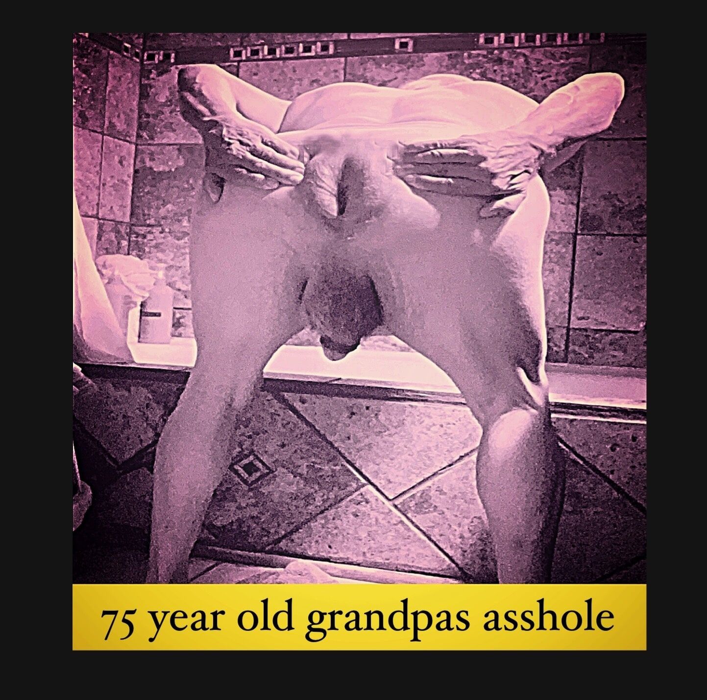 Grandpa spreading his asshole