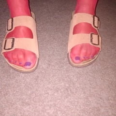 Sandals and stockings 