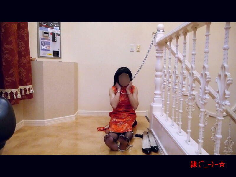 japanese crossdresser shemale qipao handcuff metal BDSM #9