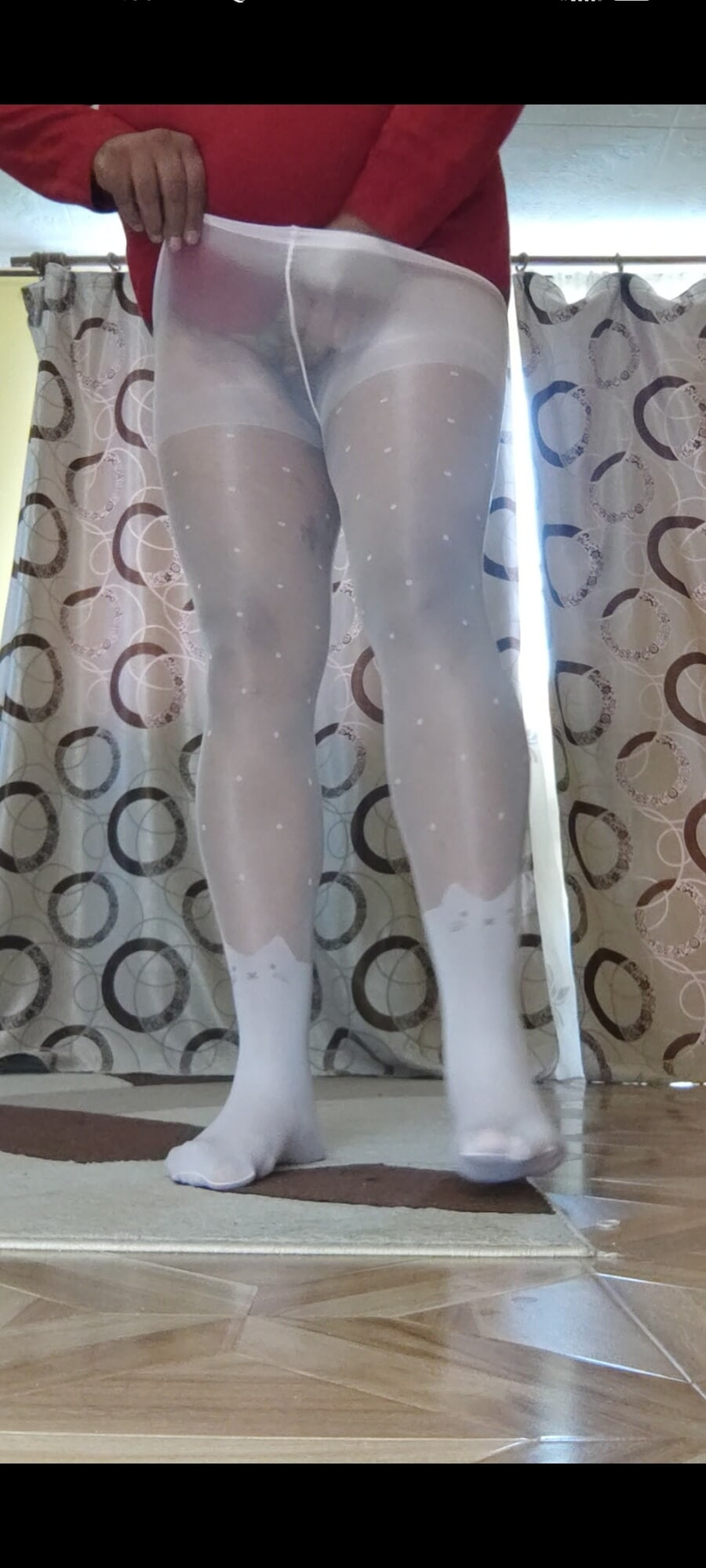 White pantyhose for teen #16