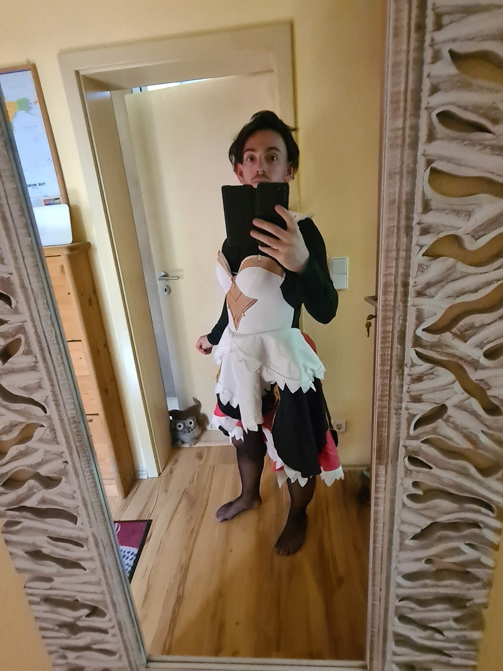 German bi guy in maid cosplay and wearing women's underwear #13