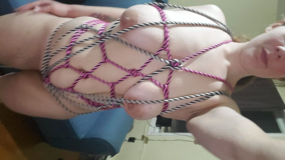 Tit bondage and rope chastity #3