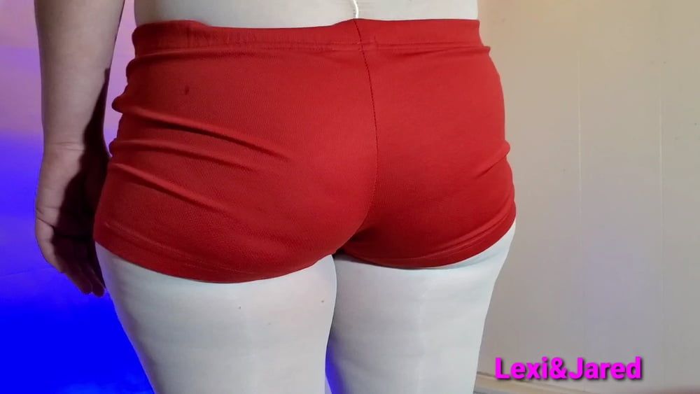 Wide Hips Big Soft Ass in Pantyhose and Booty Shorts #12