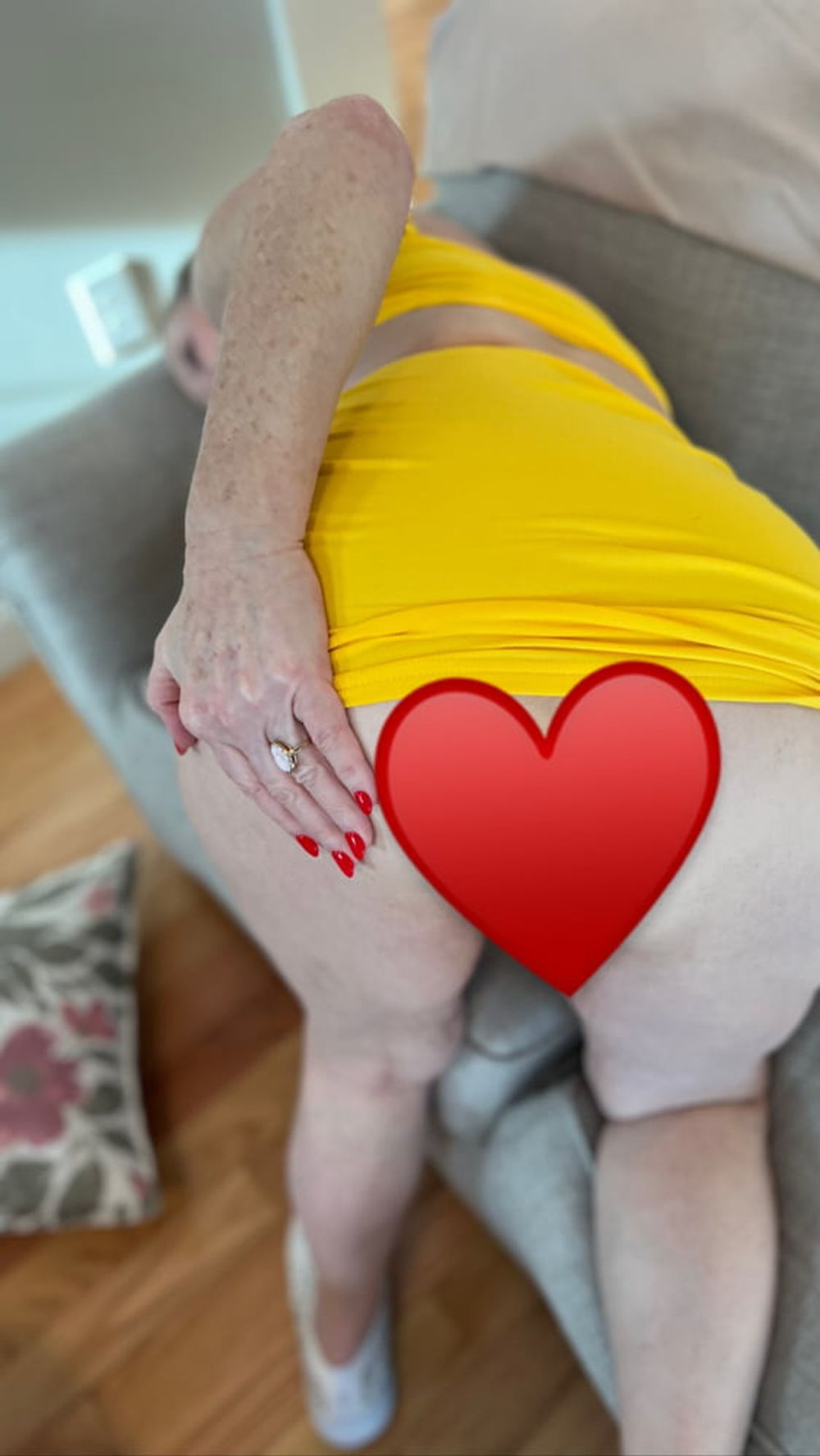 65 YEAR OLD STEPMOM DANIELLE DUBONNET in Yellow Skirt #2