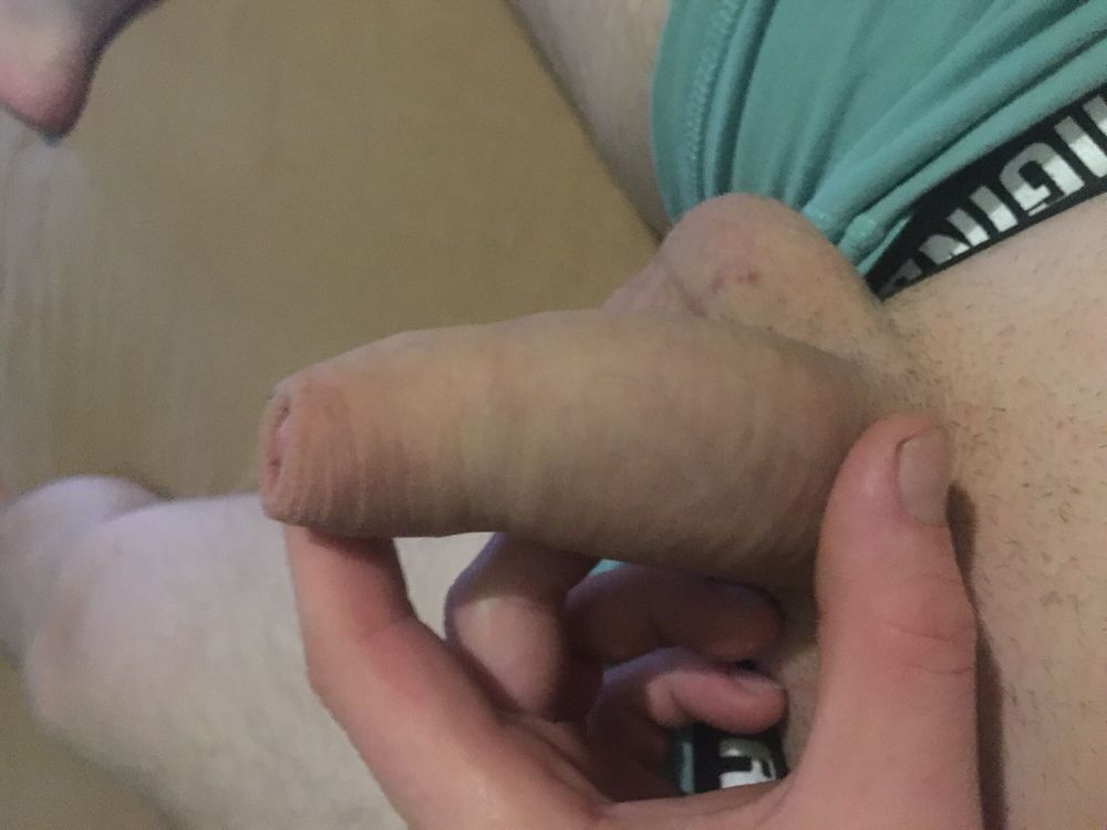 Foreskin Play With Cum Filled Balls  #38