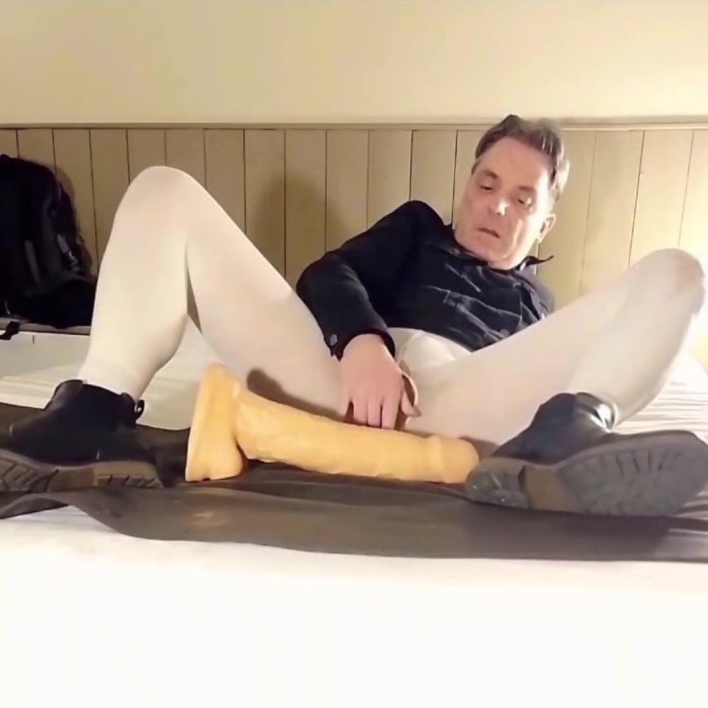 Best Moments - Open White Pantyhose and Dildo Riding #32