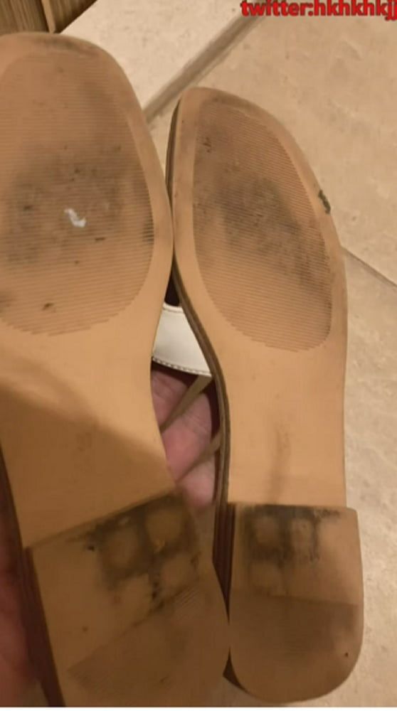 Cum girl eating takeaway sandals shoes  #4
