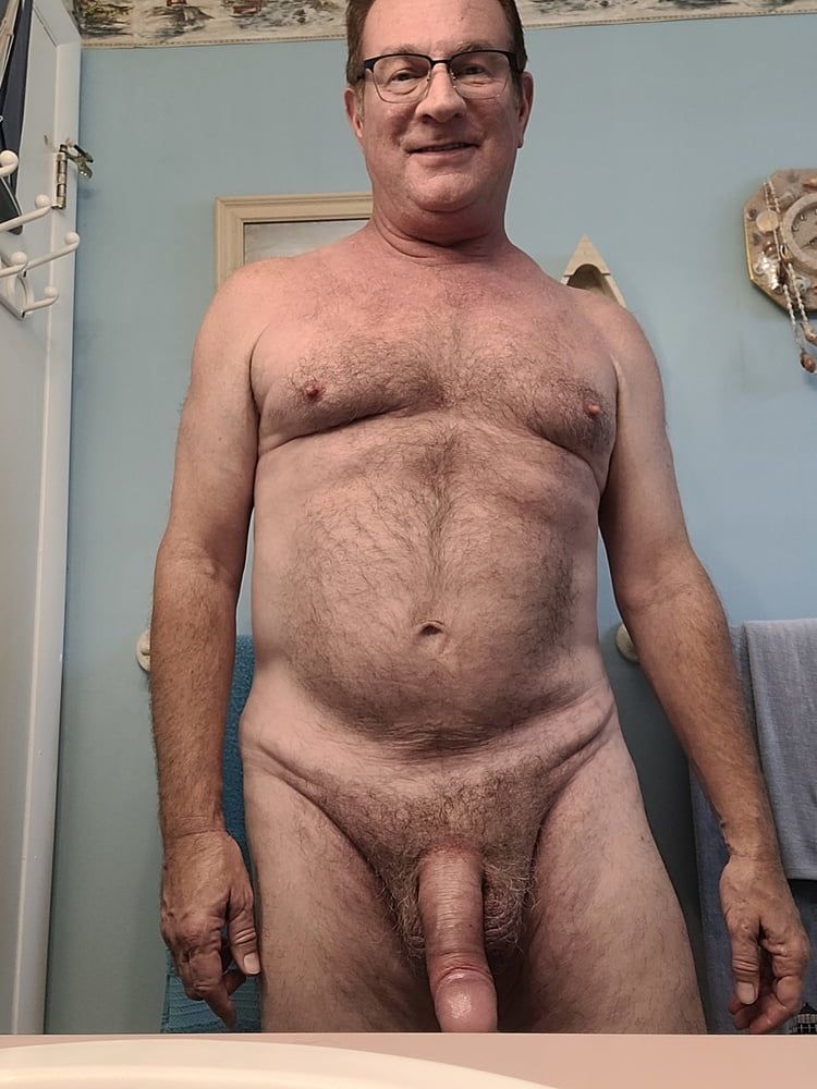 Daddy showing off my soft cock #6