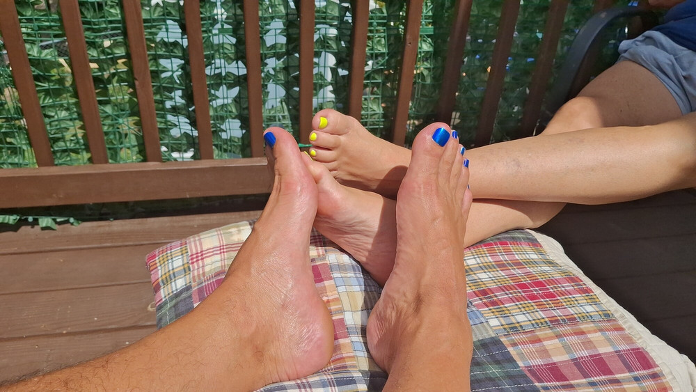 Footsie with oiled feet #16