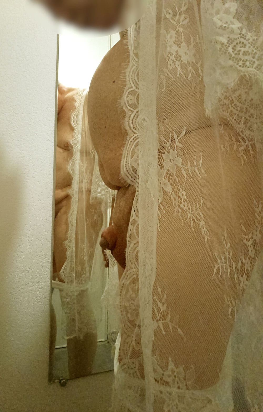 Nuisette et collants jarretelle blancs #16