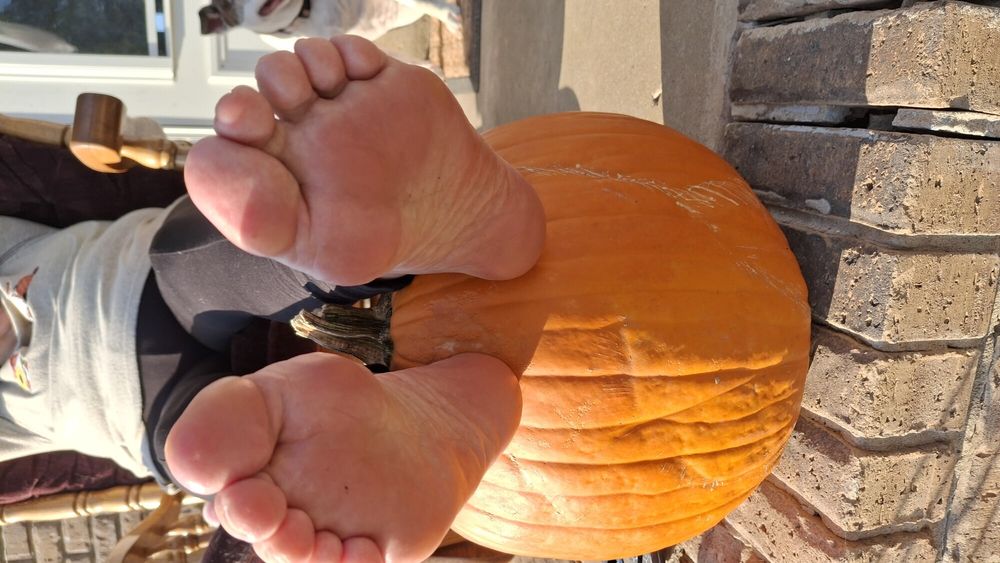 Pumpkin foot-stool #3