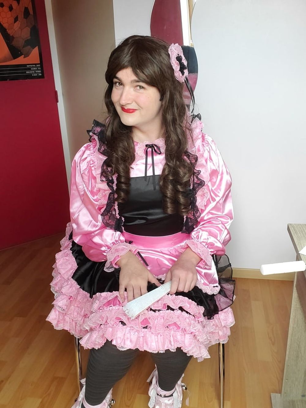 Sissy Pink &amp; Black Dress  #10