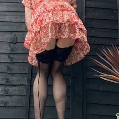 Sissy in red dress