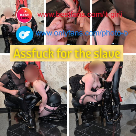 Assfuck with a 50 mm ball in the pussy