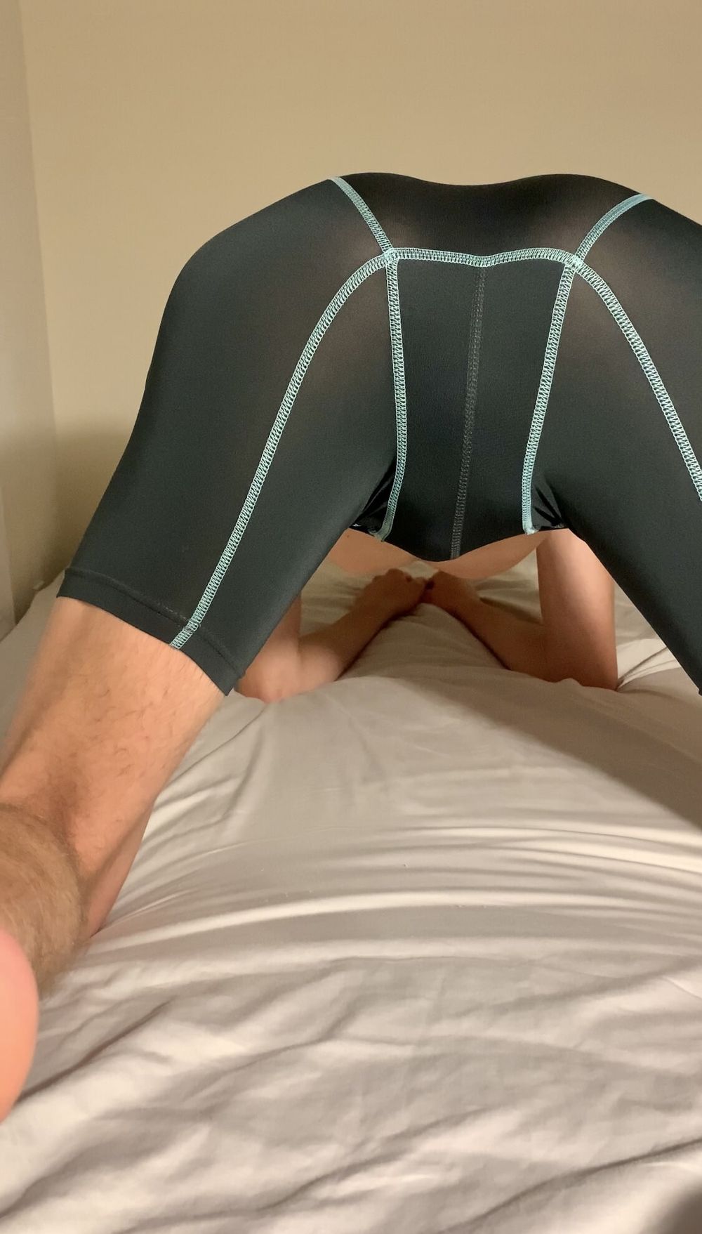 Sexy boy in spandex underwear strips #2