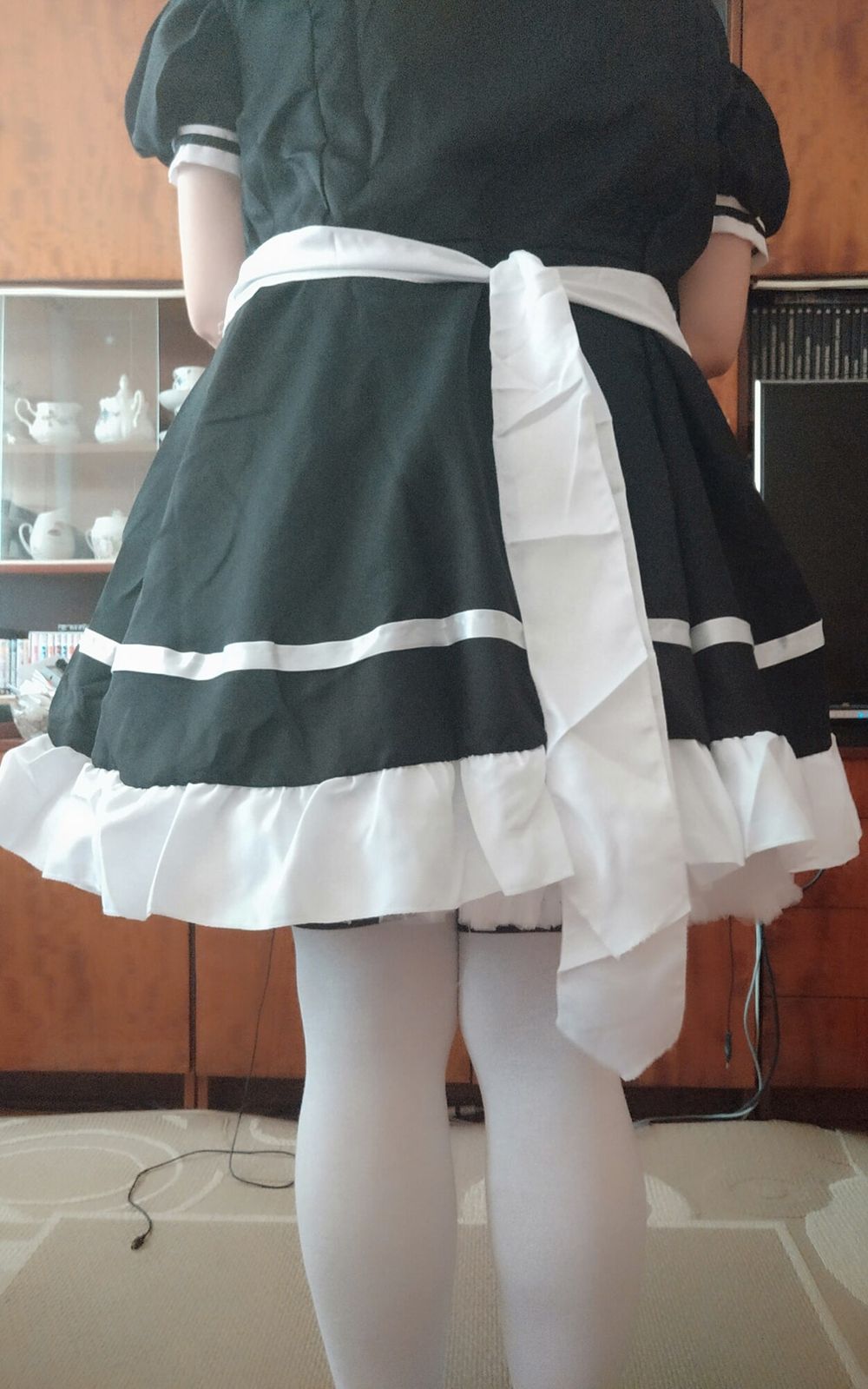 Sissy maid Aleksa dressing and undressing #37