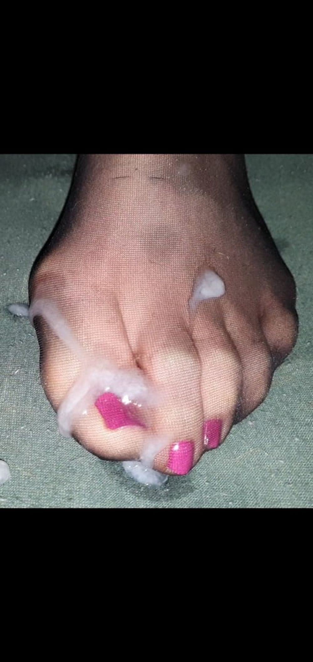 Purple Toenails Nylon Cum #12