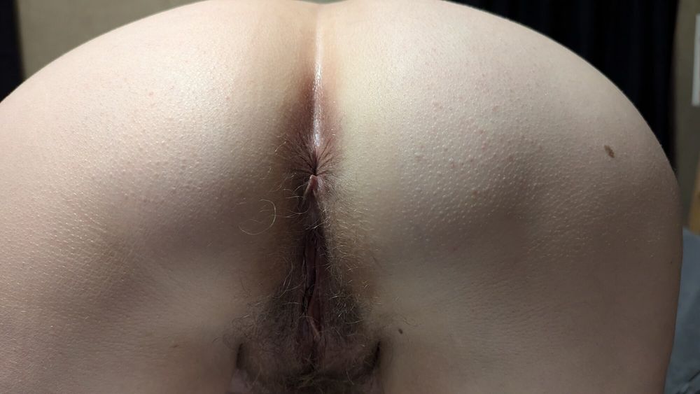 Love Exposing My Hairy Pussy and Ass