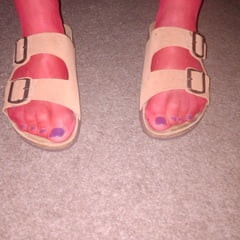 Sandals and stockings 