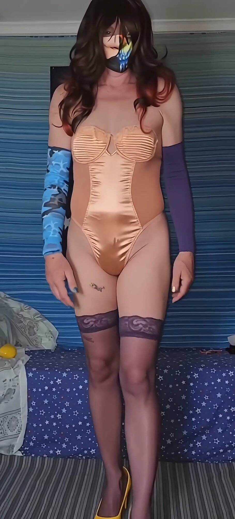 Floor shots in my sexy retro suit #37