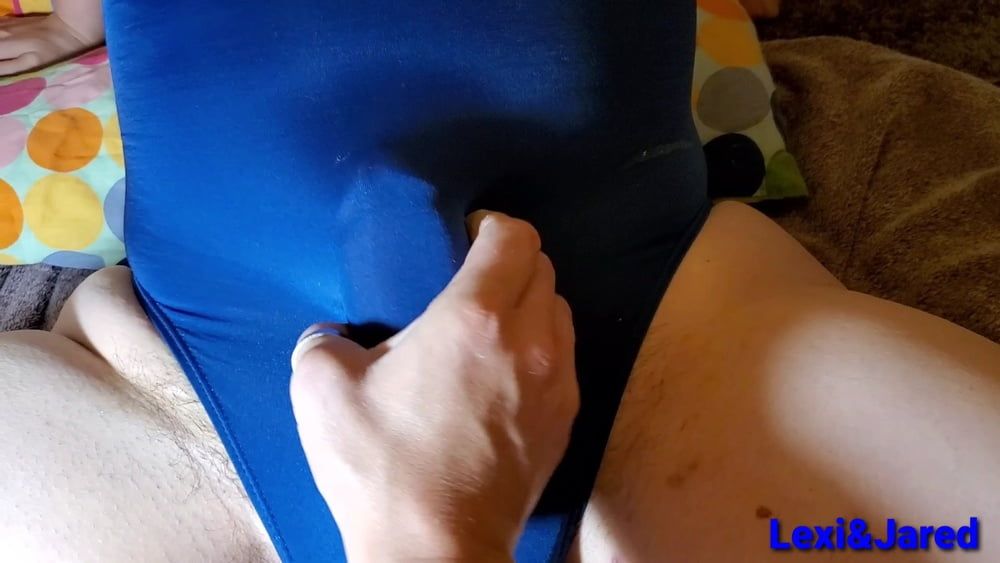 Handjob Big Dick in Spandex One Piece #4