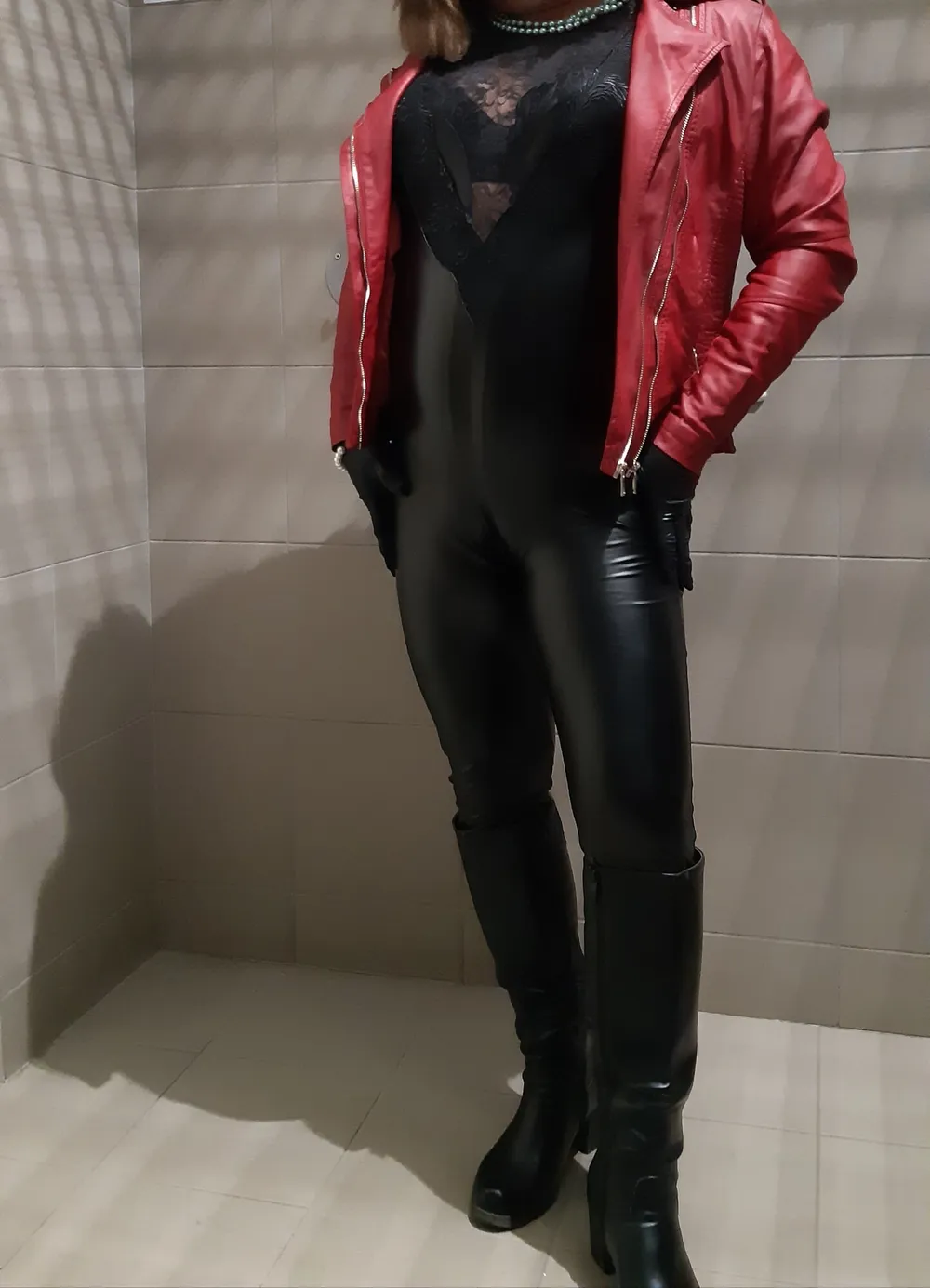 Shiny latex catshuit #8