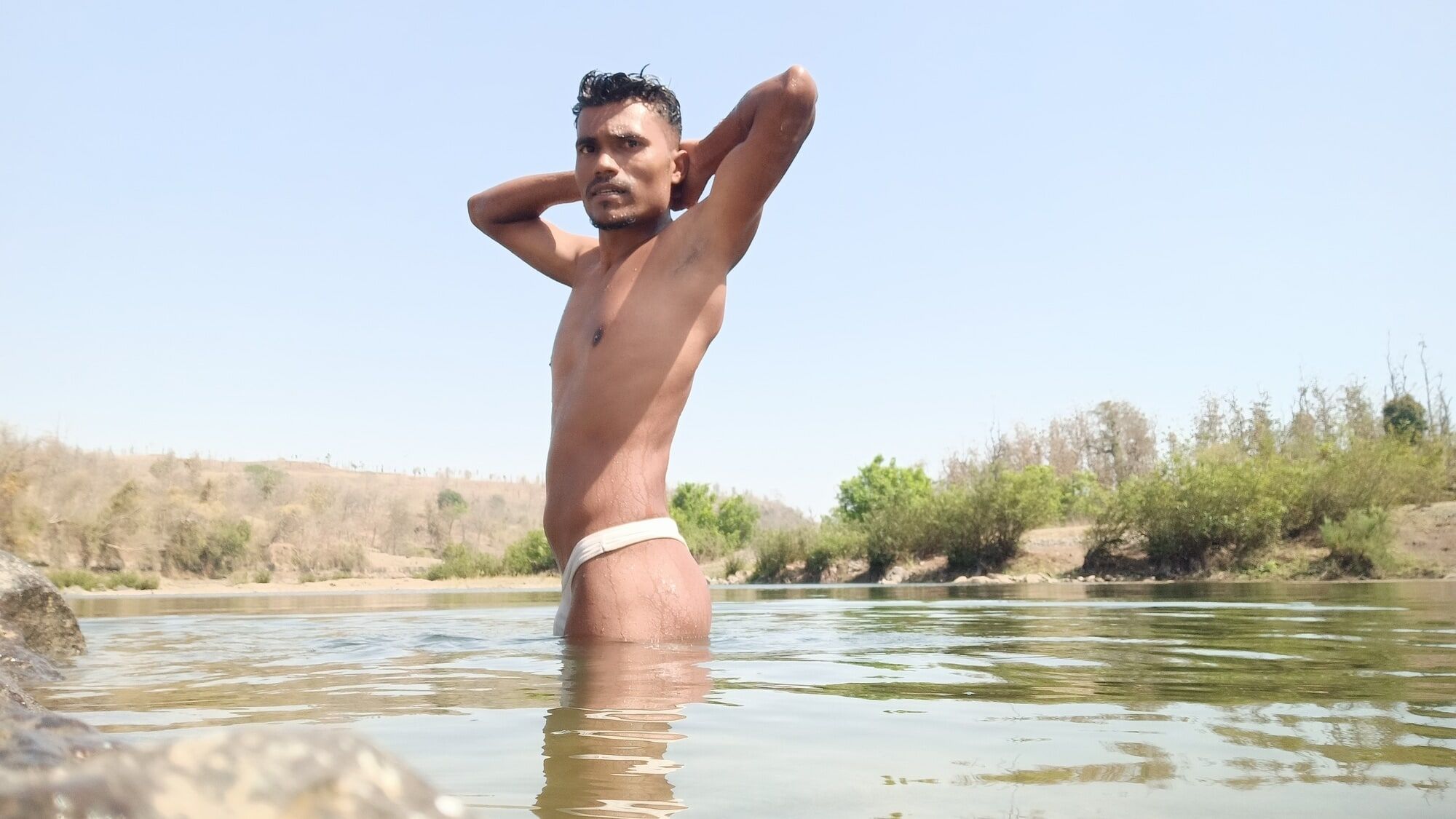 Sanju gamit on river advanture hot and sexy looking in man  #36