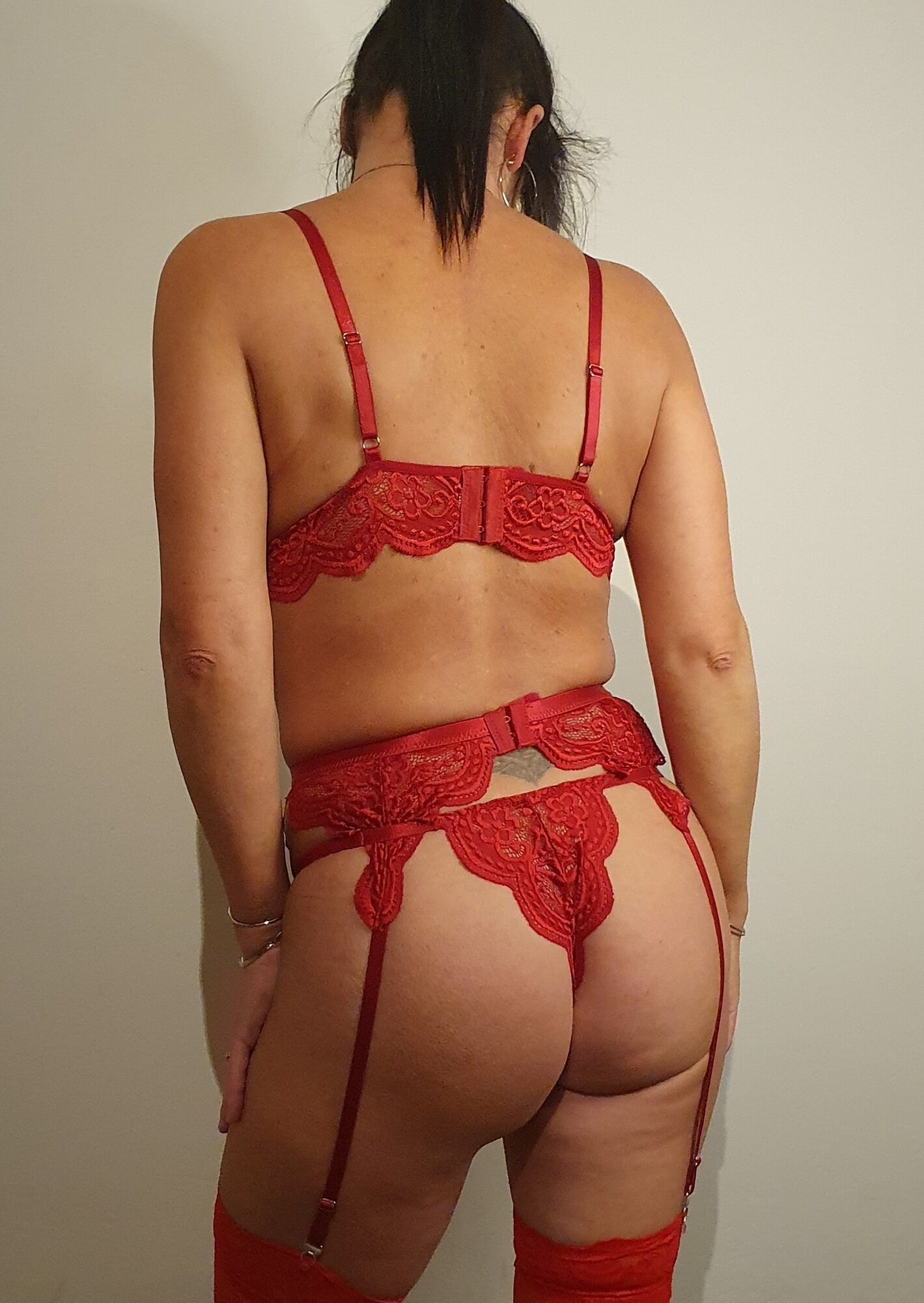 Lady in red lingerie part two #6