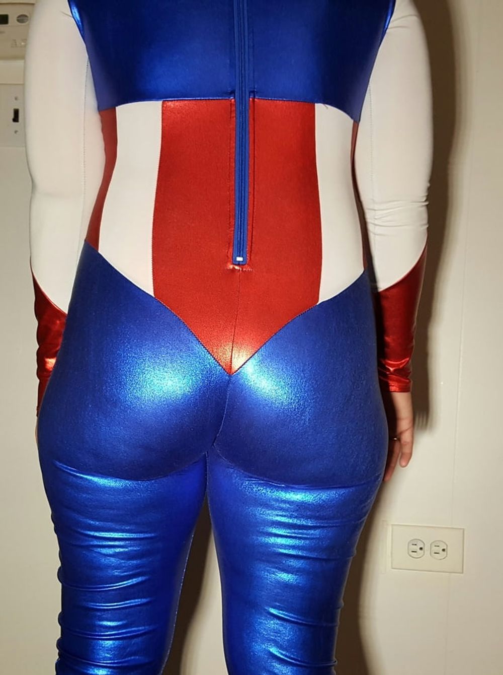 Lexi In A Shiny Spandex Superhero Costume #9