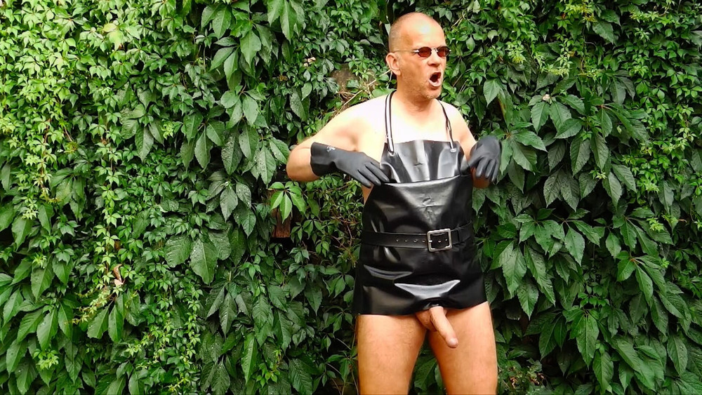 Horny Rubber Gardener 27 (Wet Play & Piss) #7