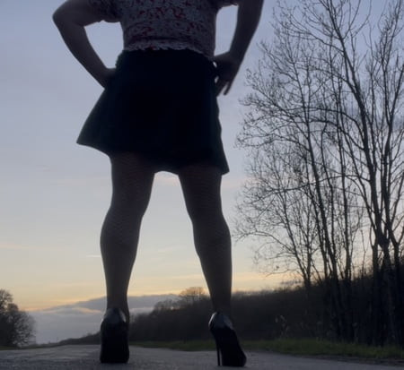  flashing crossdresser husband