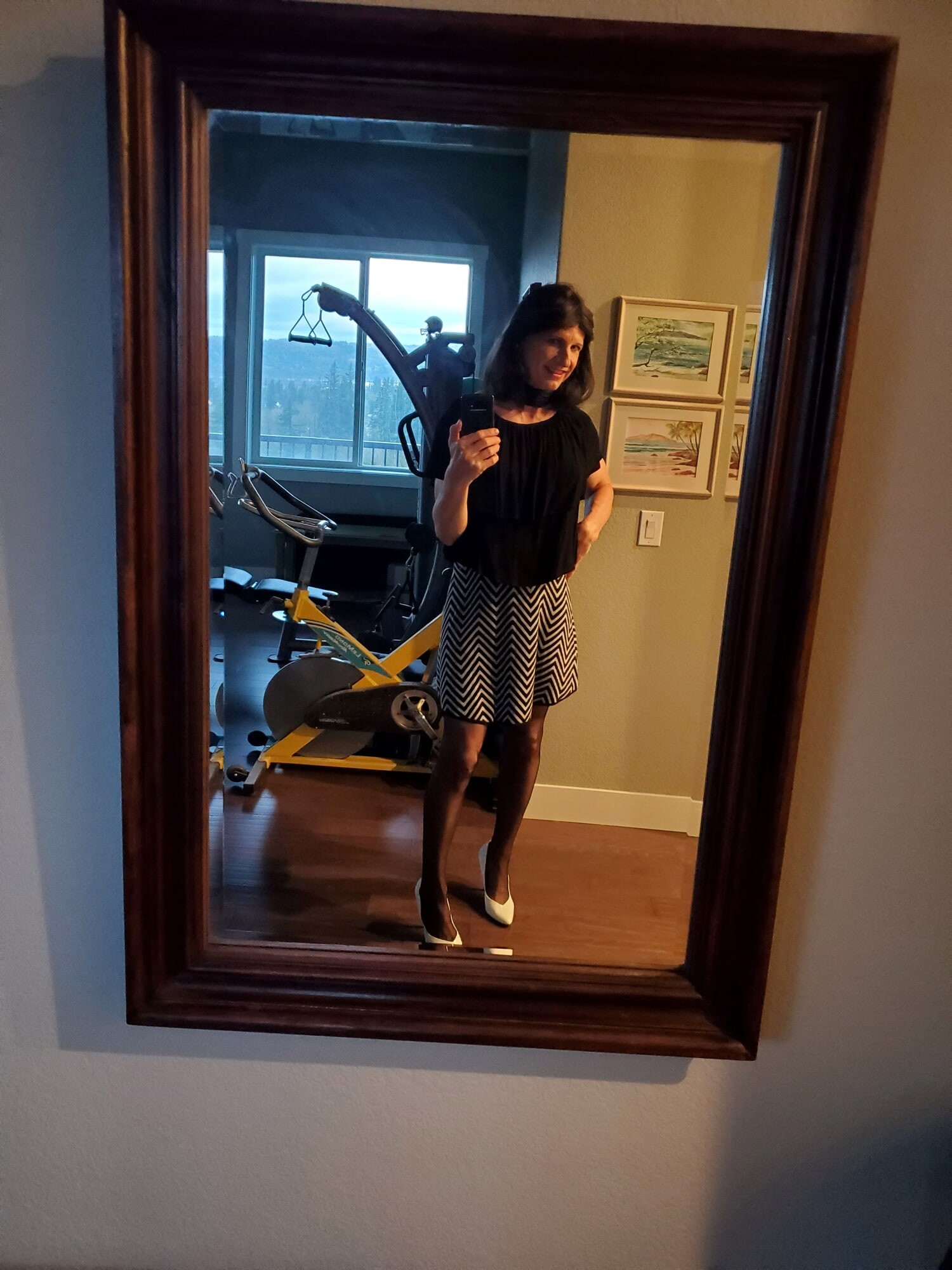 Black and White mini skirt #3