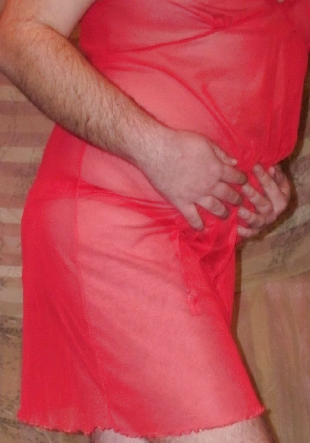 Sissy Boy Lovelaska - Sexy red nightgown #13