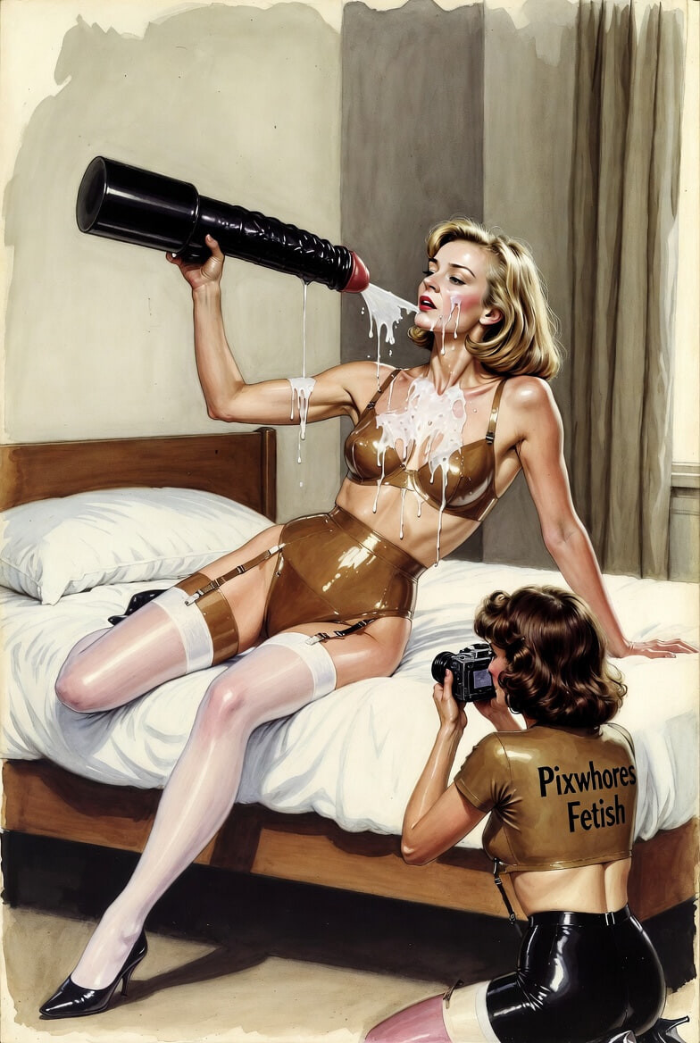 Pixwhores Experimental Enhanced: Sticky Latex & Dildo #20
