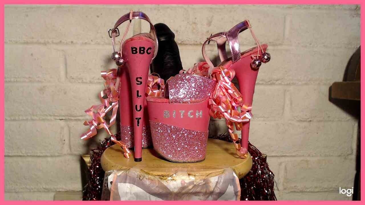 9inch BBC SLUT platform stiletto heels worn to tease BBCs. #3