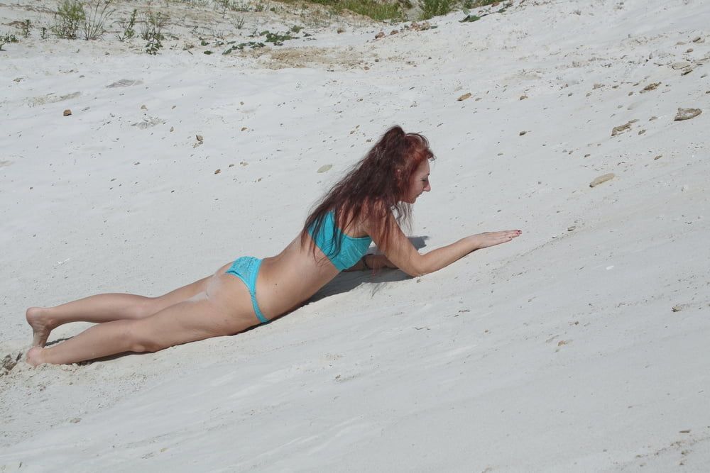 On White Sand in turquos bikini #47